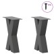 2 db antracit acél dohányzóasztal lábak x-alakú 38x(42-43) cm