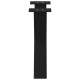 2 db acél fekete dohányzóasztal lábak x-alakú 60x(42-43) cm