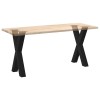 2 db x alakú étkezőasztal láb fekete acél 60 x (72-73) cm