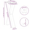 2 db x alakú étkezőasztal láb fekete acél 60 x (72-73) cm