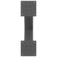 2 db antracit acél étkezőasztal lábak x-alakú 60x(72-73) cm