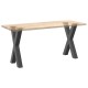 2 db antracit acél étkezőasztal lábak x-alakú 60x(72-73) cm