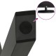 2 db antracit acél étkezőasztal lábak x-alakú 60x(72-73) cm