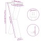 2 db antracit acél étkezőasztal lábak x-alakú 60x(72-73) cm