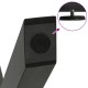2 db antracit acél étkezőasztal lábak x-alakú 70x(72-73) cm