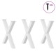 3 db fehér acél étkezőasztal lábak x-alakú 80x(72-73) cm