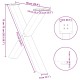 3 db fehér acél étkezőasztal lábak x-alakú 90x(72-73) cm