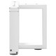2 db fehér acél dohányzóasztal lábak t-alakú 30x25x(30-31) cm