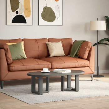 2 db antracitszürke, t-alakú acél dohányzóasztal láb 30x25x(30-31) cm