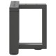 2 db antracit acél dohányzóasztal lábak t-alakú 30x25x(30-31)cm