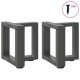 2 db antracit acél dohányzóasztal lábak t-alakú 30x25x(30-31)cm
