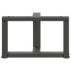 2 db antracit acél dohányzóasztal lábak t-alakú 40x25x(30-31)cm