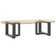 2 db antracit acél dohányzóasztal lábak t-alakú 40x25x(30-31)cm