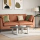 2 db fehér acél dohányzóasztal lábak t-alakú 50x25x(30-31) cm
