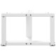 2 db fehér acél dohányzóasztal lábak t-alakú 50x25x(30-31) cm