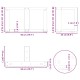 2 db fehér acél dohányzóasztal lábak t-alakú 50x25x(30-31) cm