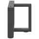 2 db antracit acél dohányzóasztal lábak t-alakú 50x25x(30-31)cm