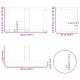 2 db antracit acél dohányzóasztal lábak t-alakú 50x25x(30-31)cm