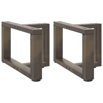2 db fekete, t-alakú acél dohányzóasztal láb 50x25x(30-31) cm