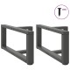 2 db antracit acél dohányzóasztal lábak t-alakú 60x25x(30-31)cm