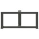 2 db antracit acél dohányzóasztal lábak t-alakú 60x25x(30-31)cm