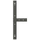 2 db antracit acél dohányzóasztal lábak t-alakú 60x25x(30-31)cm