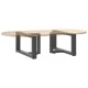2 db antracit acél dohányzóasztal lábak t-alakú 60x25x(30-31)cm