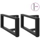 2 db fekete acél dohányzóasztal lábak t-alakú 60x25x(30-31) cm