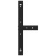2 db fekete acél dohányzóasztal lábak t-alakú 60x25x(30-31) cm