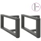2 db antracit acél dohányzóasztal lábak t-alakú 70x25x(30-31)cm