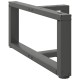 2 db antracit acél dohányzóasztal lábak t-alakú 70x25x(30-31)cm