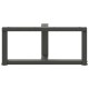 2 db antracit acél dohányzóasztal lábak t-alakú 70x25x(30-31)cm