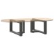2 db antracit acél dohányzóasztal lábak t-alakú 70x25x(30-31)cm