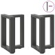 2 db antracit acél dohányzóasztal lábak t-alakú 28x25x(42-43)cm