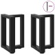 2 db fekete acél dohányzóasztal lábak t-alakú 38x25x(42-43) cm