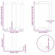 2 db fekete acél dohányzóasztal lábak t-alakú 38x25x(42-43) cm