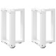 2 db fehér acél dohányzóasztal lábak t-alakú 38x25x(42-43) cm