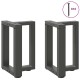 2 db antracit acél dohányzóasztal lábak t-alakú 38x25x(42-43)cm