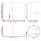 2 db acél fekete dohányzóasztal lábak t-alakú 50x25x(42-43) cm