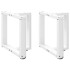 2 db fehér acél dohányzóasztal lábak t-alakú 50x25x(42-43) cm