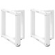 2 db fehér acél dohányzóasztal lábak t-alakú 50x25x(42-43) cm
