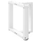 2 db fehér acél dohányzóasztal lábak t-alakú 50x25x(42-43) cm