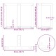 2 db fehér acél dohányzóasztal lábak t-alakú 50x25x(42-43) cm