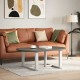 2 db fehér acél dohányzóasztal lábak t-alakú 60x25x(42-43) cm