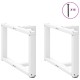 2 db fehér acél dohányzóasztal lábak t-alakú 60x25x(42-43) cm