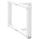 2 db fehér acél dohányzóasztal lábak t-alakú 60x25x(42-43) cm