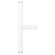 2 db fehér acél dohányzóasztal lábak t-alakú 60x25x(42-43) cm