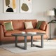 2 db antracit acél dohányzóasztal lábak t-alakú 60x25x(42-43)cm