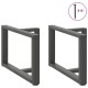 2 db antracit acél dohányzóasztal lábak t-alakú 60x25x(42-43)cm