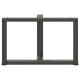 2 db antracit acél dohányzóasztal lábak t-alakú 60x25x(42-43)cm